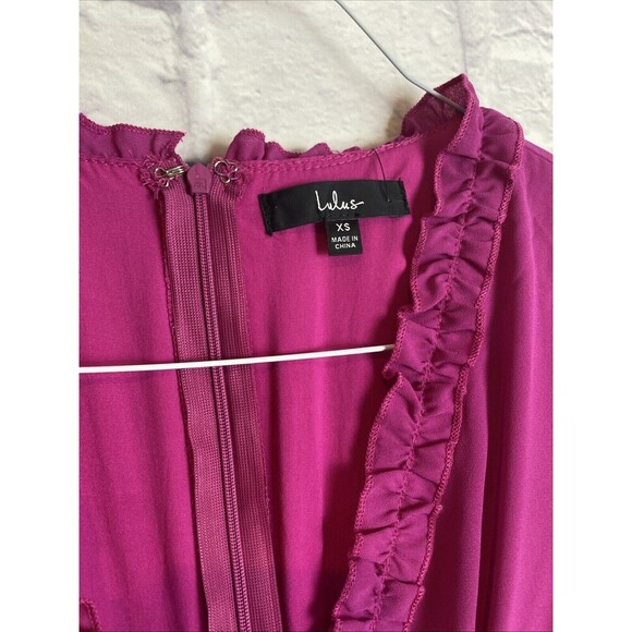 Lulu’s Women’s NWT Coquette Princess Darling Ruffled Long Sleeve Mini Dress - Picture 2 of 10